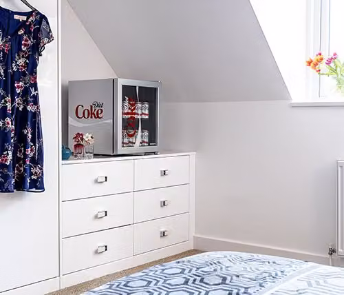 Husky Diet Coke Design Mini Fridge in Silver with Glass Door – 4