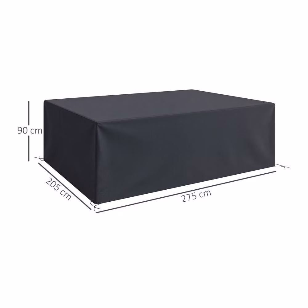 STILVORA Garden Furniture Cover, Black, W: 275 cm, D: 205 cm – 3