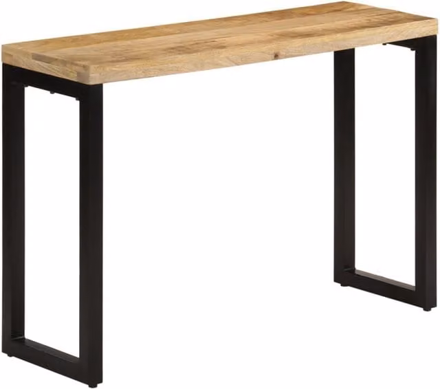 Berkfield Home Mango Wood Console Table in Brown, W/D/H: 110 x 35 x 76 cm – 1