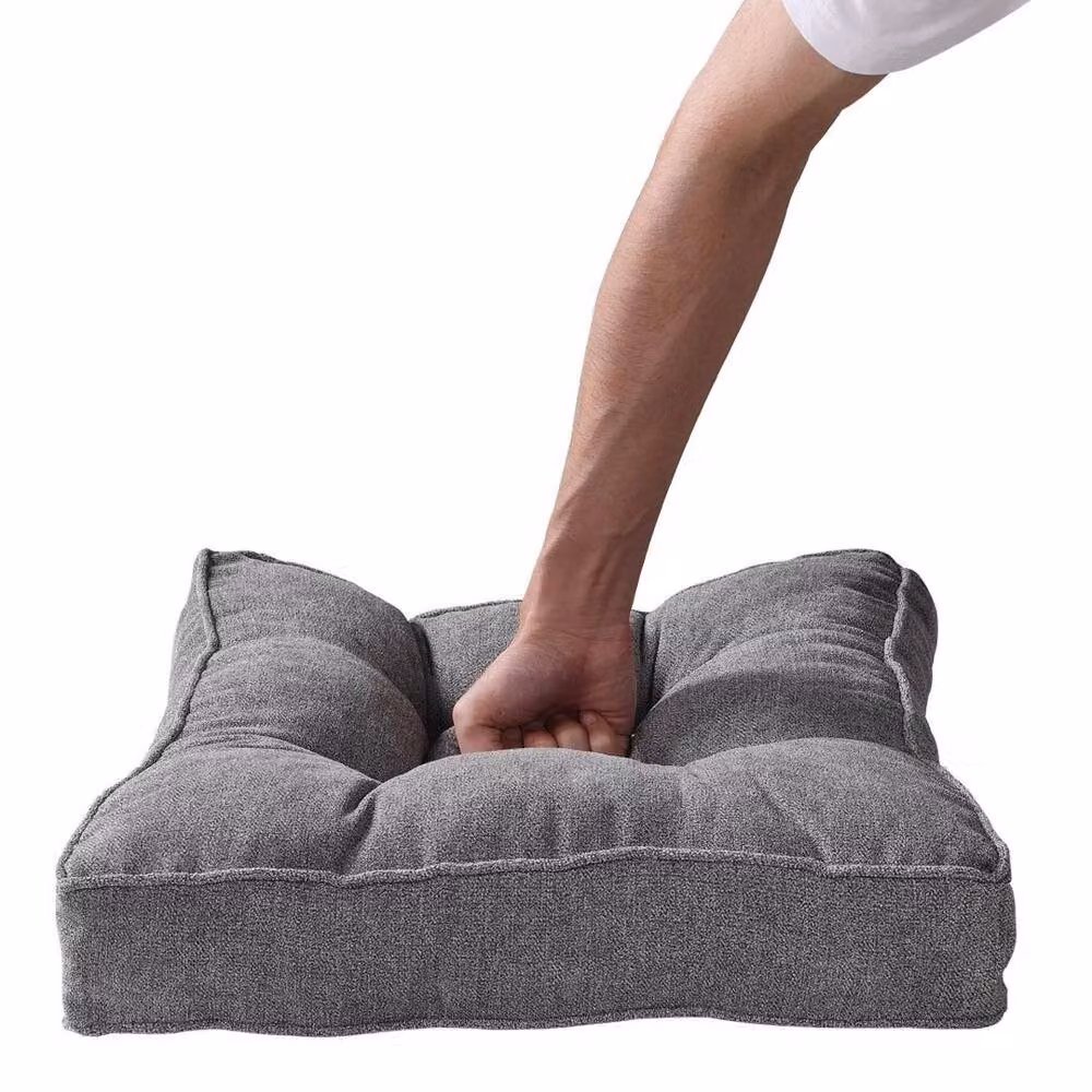 Kelvenix Grey Tie On Pillow Seat Pad for Dining Room or Garden, W: 100 cm, D: 190 cm, H: 10 cm – 3
