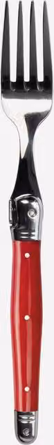 Laguiole Stainless Steel Single Dinner Fork in Red