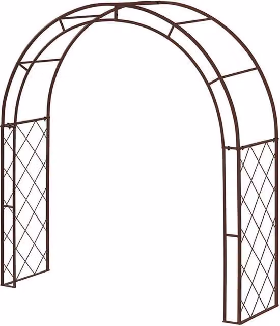 VegTrug Climbing Arch in Rusty Brown, W: 131 cm, D: 40 cm, H: 144.5 cm