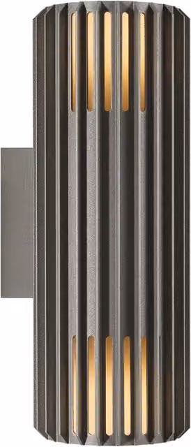 Nordlux Aludra Black Metal Outdoor Wall Light with Up and Down Lighting, IP54, E27