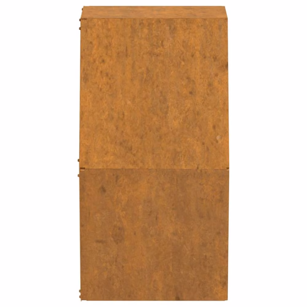 Berkfield Home Wall Planters, 2 Piece Rusty Corten Steel Set in Brown, W: 30 cm, D: 10 cm, H: 25 cm – 4