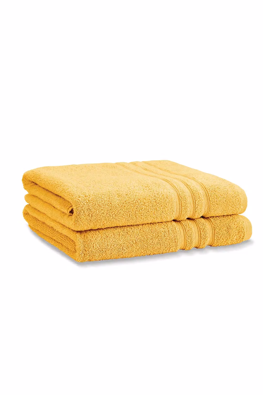Catherine Lansfield Zero Twist Cotton Bath Sheet Pair in Ochre Yellow, W/D/H: 90 x 140 cm – 2