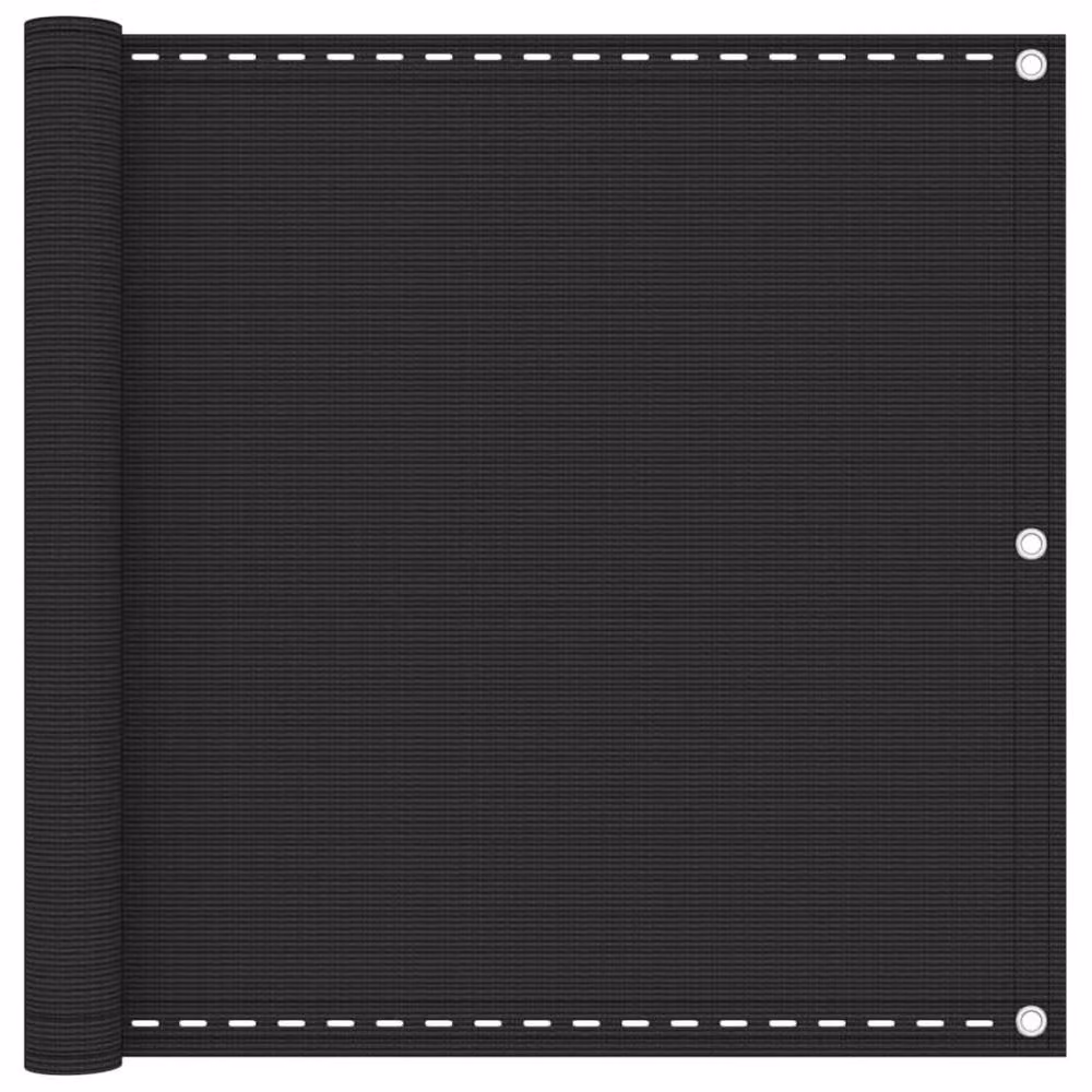 Berkfield Home Anthracite and Black HDPE Fabric Balcony Screen, W: 90 cm, H: 300 cm – 1