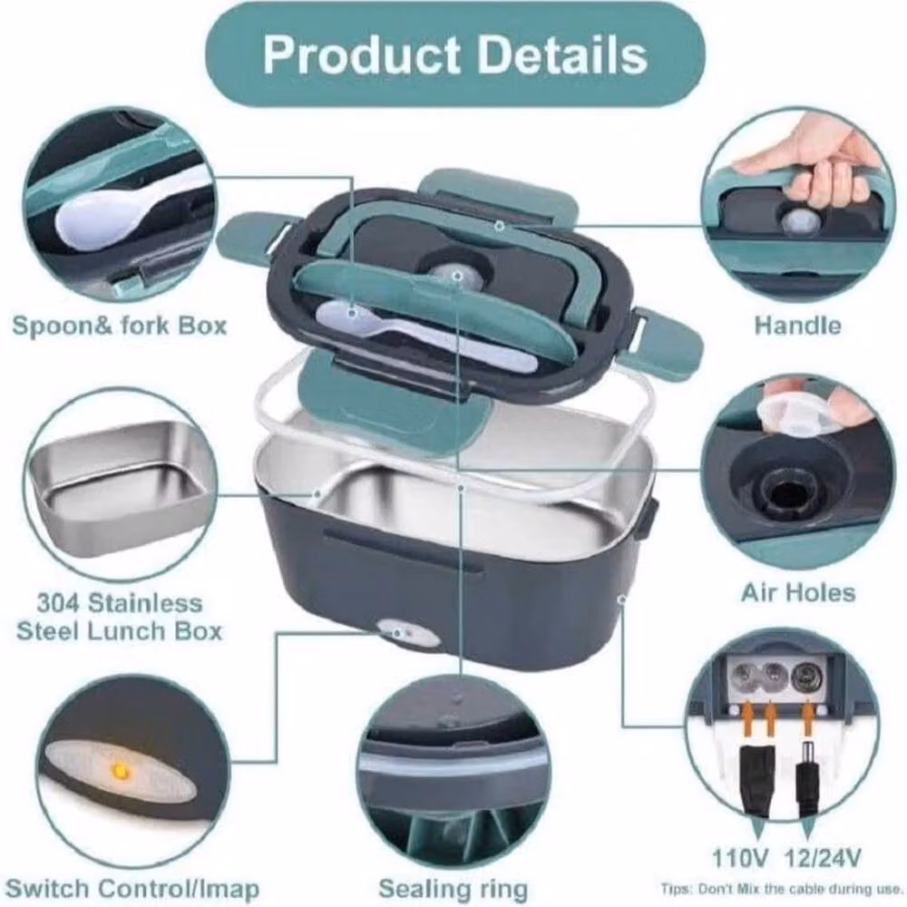 PAWNORA Car USB Heating Lunch Box in Grey – 3