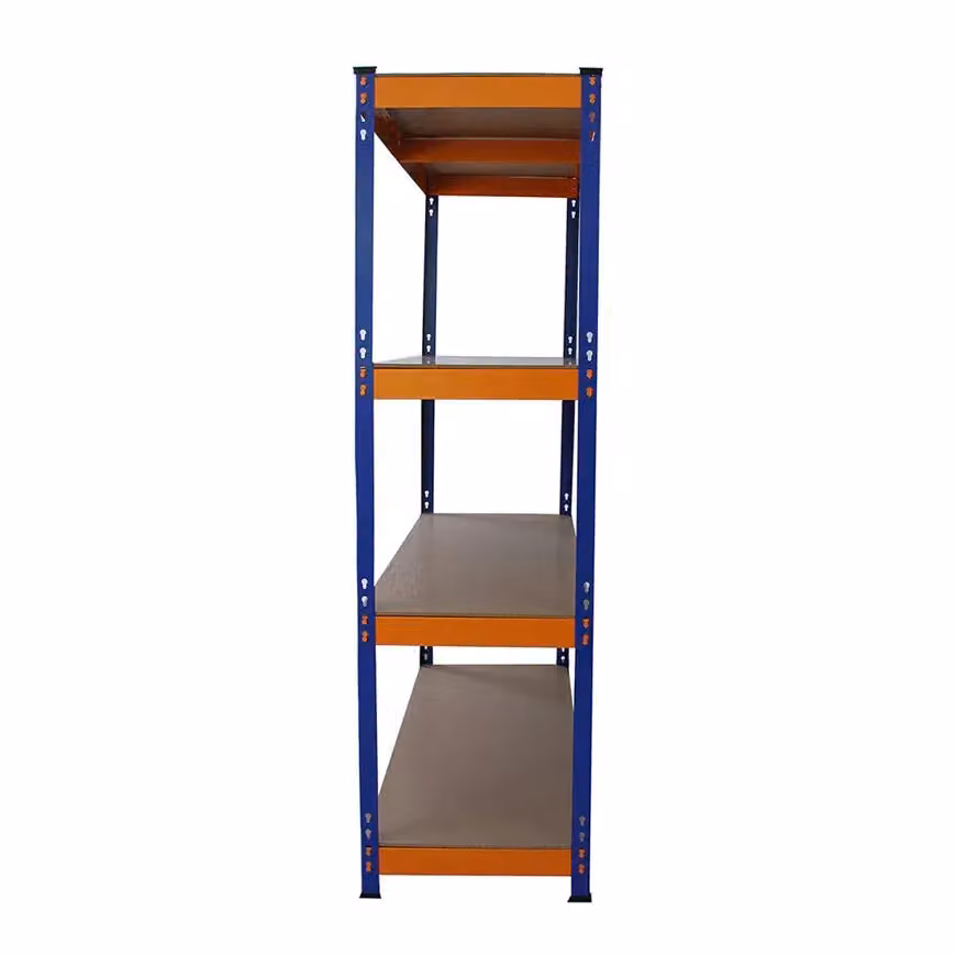 Monstershop S-Rax Warehouse Storage Shelving, Blue and Orange, H 150 x W 150 x D 50 cm – 2