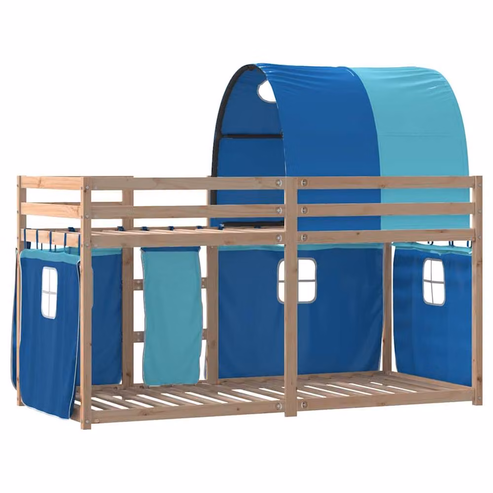Berkfield Home Elegant Blue Solid Wood Pine Bunk Bed W/D/H: 80 x 200 cm – 5