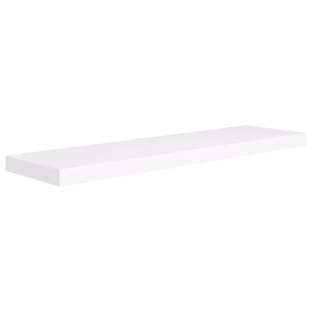 Berkfield Home White Floating Wall Shelf, W/D/H: 90 x 23.5 x 3.8 cm – 2