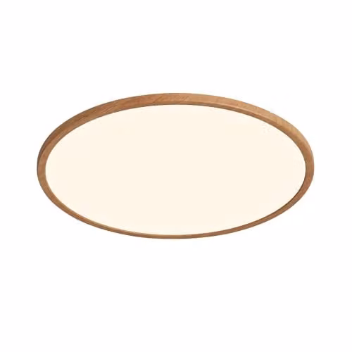 Nordlux Oja LED Ceiling Light, Brown Wood and Plastic, IP54, 2700k, Diameter: 42 cm
