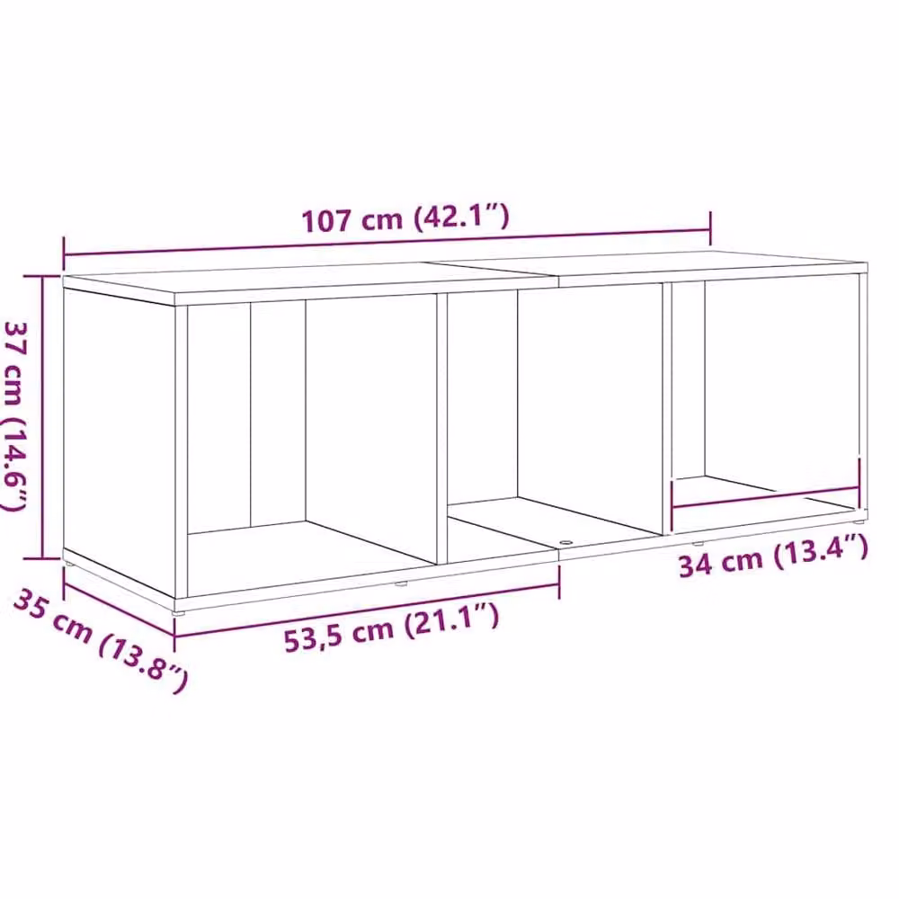 Berkfield Home Rustic TV Cabinet with Storage in Brown Engineered Wood – 4