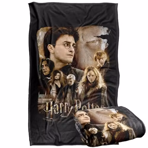 Warner Bros. Harry Potter Worn Poster Super Soft Fleece Throw Blanket, Multicolour, W: 91.44 cm x L: 147 cm – 1