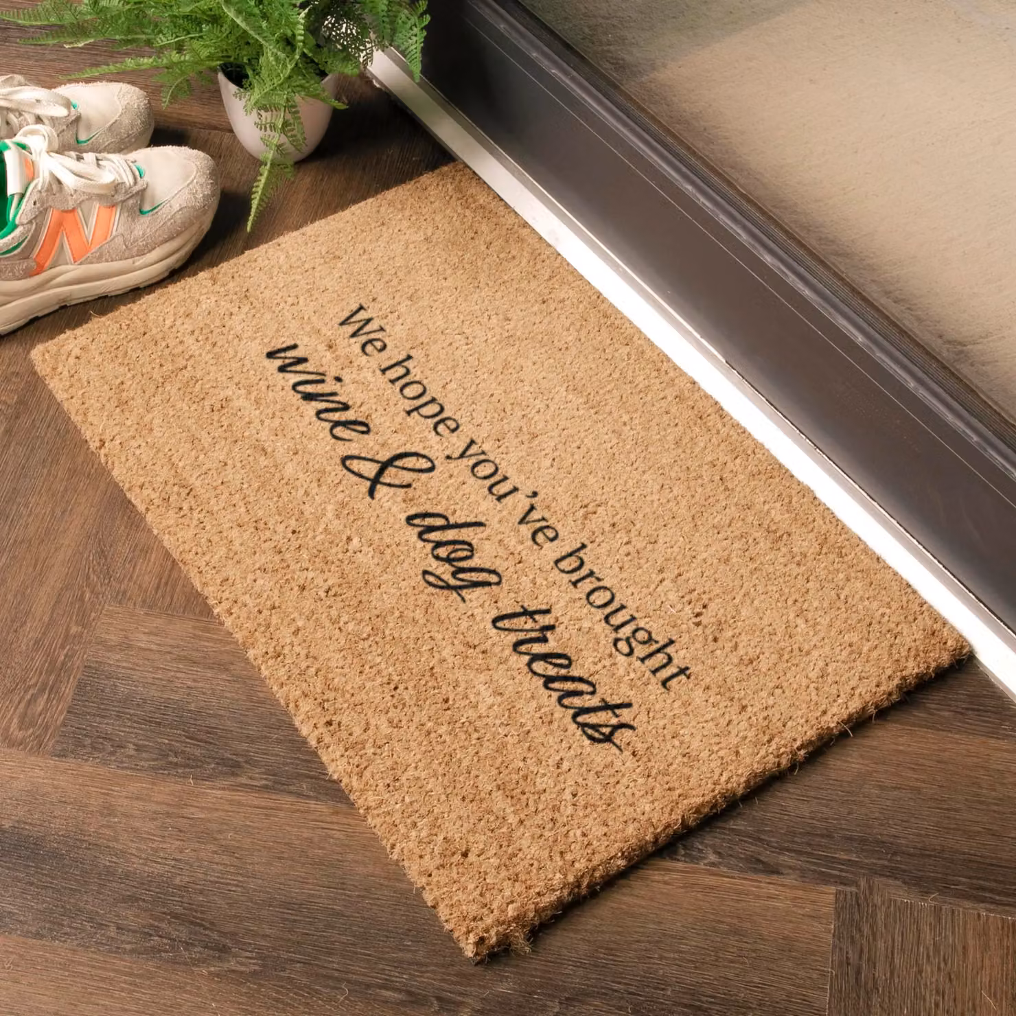 Artsy Mats Wine & Dog Coir Doormat, Brown, W: 60 cm, D: 40 cm – 2