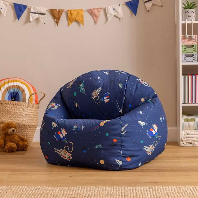 ICON Lost In Space Kids Bean Bag Chair in Navy Blue Fabric – 2