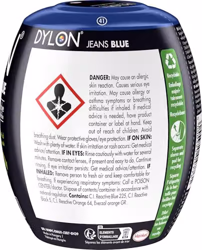 Dylon Fabric Dye Pods for Clothes and Soft Furnishings, Blue, 350g – 2