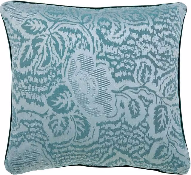 Ted Baker Floral Jacquard Square Cushion, Petrol Blue, W/D/H: 45 x 45 x 45 cm