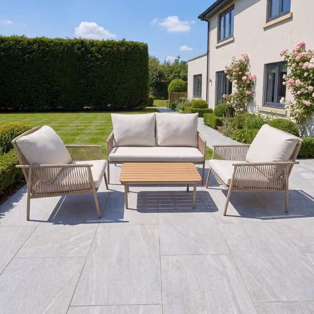 Artemis Home Verano Outdoor Rope Conversation Set in Beige