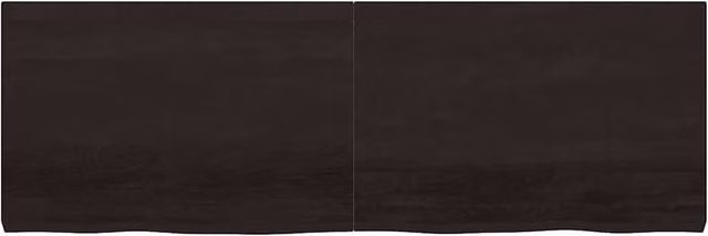 Berkfield Home Beautiful Wall Shelf in Dark Grey, Treated Solid Oak Wood, W: 180 cm, D: 60 cm, H: 2-6 cm – 1