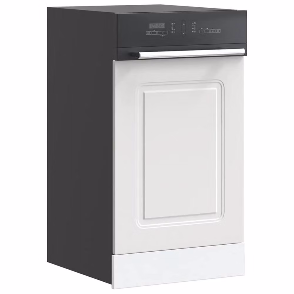 Berkfield Home Kalmar Dishwasher Panel in White, Engineered Wood, W/D/H: 45 x 1.5 x 67 cm – 2
