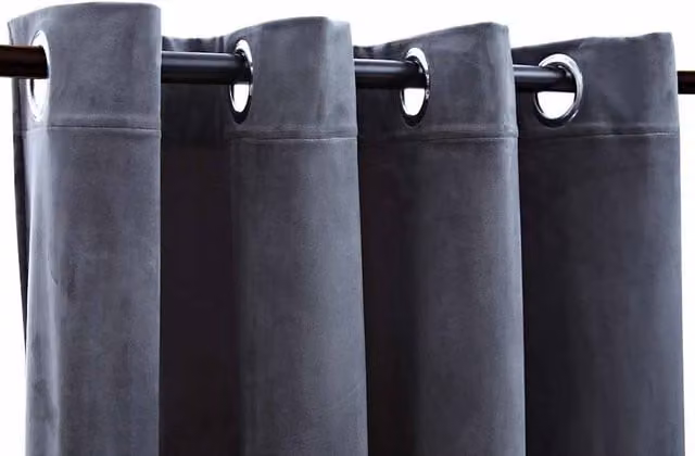Berkfield Home Elegant Blackout Velvet Curtains with Eyelets, 2 Pack, Anthracite Grey, W: 140 cm, H: 175 cm