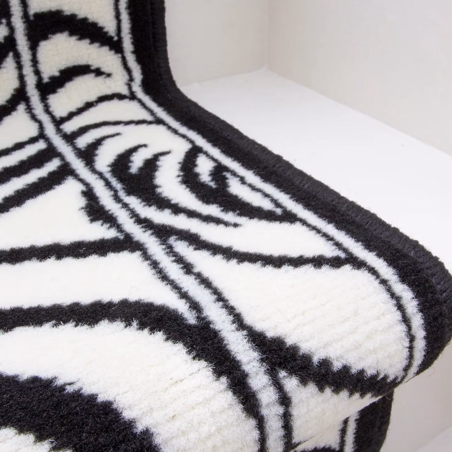 Kukoon Black and White Zebra Print Cut to Measure Stair Carpet Runner Rug, Width: 60 cm, Length: 150 cm – 5