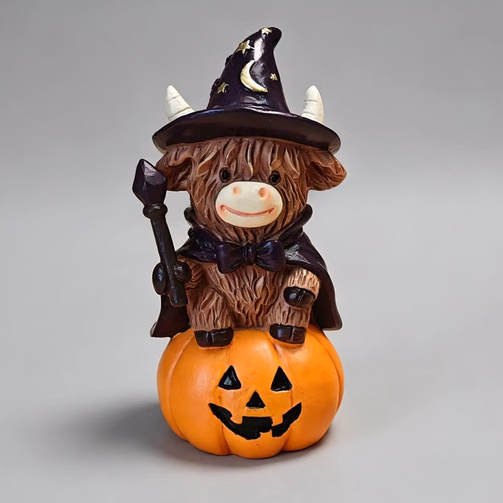 Quipulse Orange Highland Cow Resin Tabletop Figurine – 2