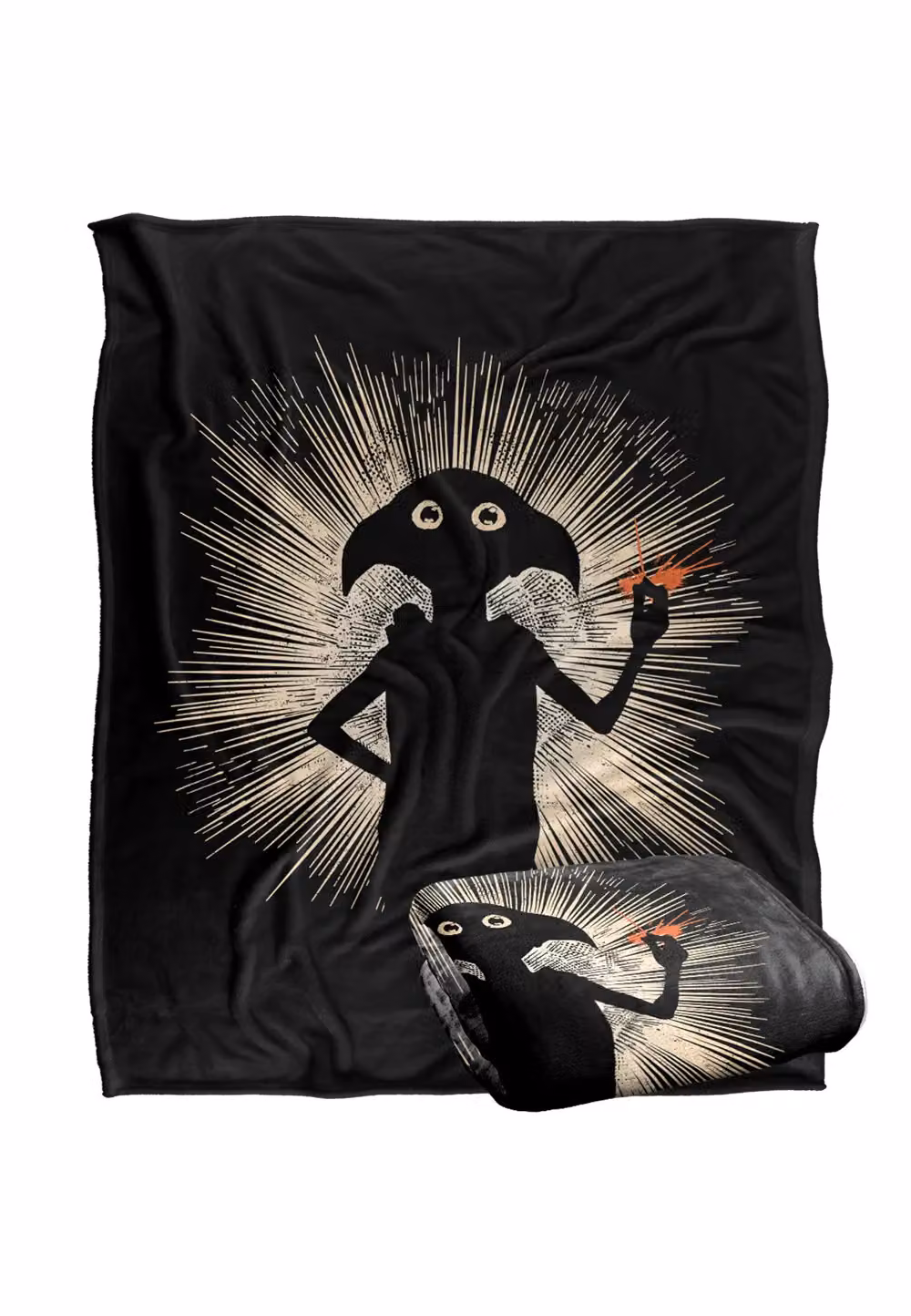 Warner Brothers Harry Potter Dobby Snapping Soft Fleece Blanket, White and Multicolour, W/D/H: 152 x 127 cm – 7