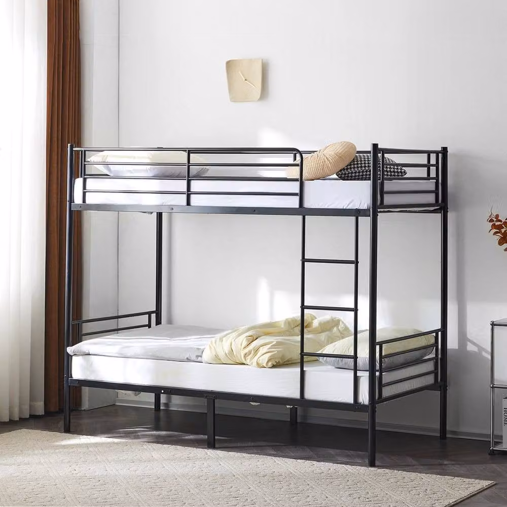 EONLION Black Metal Single Bunk Bed – 2