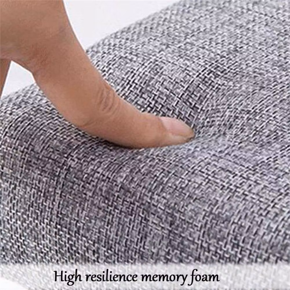 VOGREX Large Capacity Multi-Purpose Storage Ottoman and Foot Stool in Grey Fabric – 2