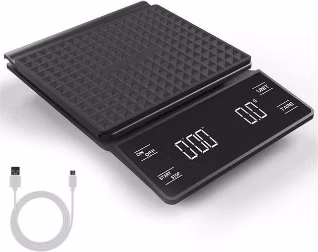 SPETLEK Digital Coffee Scale with Timer and Digital Display in Black – 1