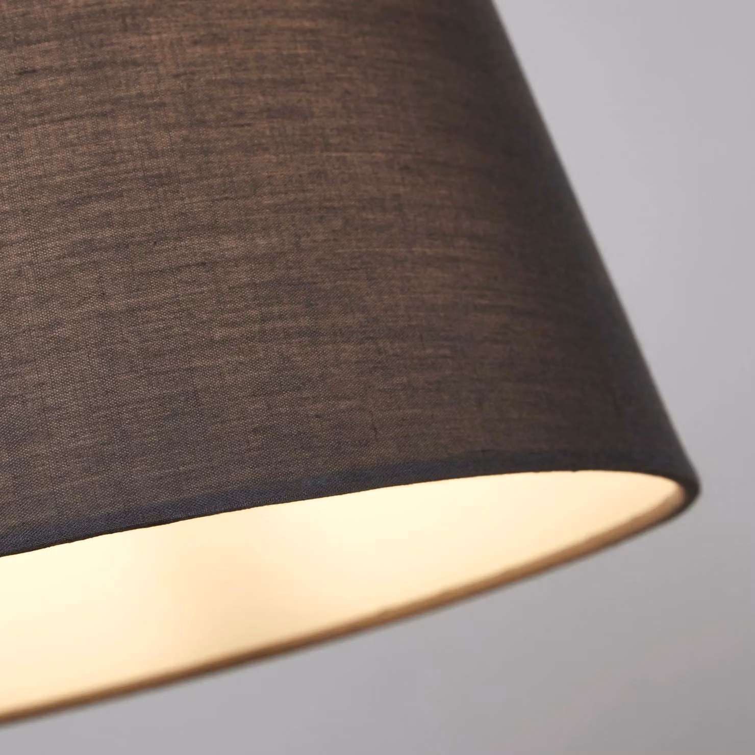 Lighting Collection TC Tapered Cone Fabric Lamp Shade in Grey, Diameter: 30 cm – 3