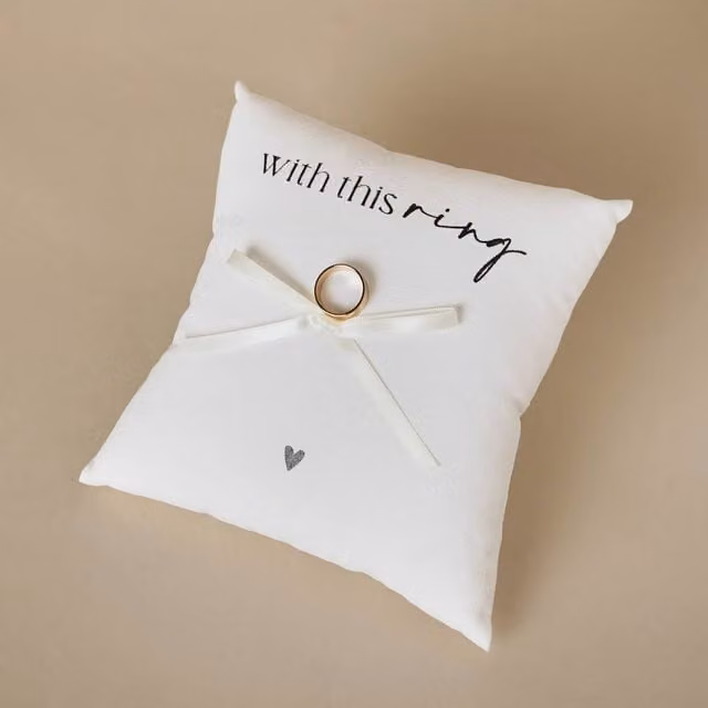 Amore by Juliana White Wedding Ring Cushion – 1