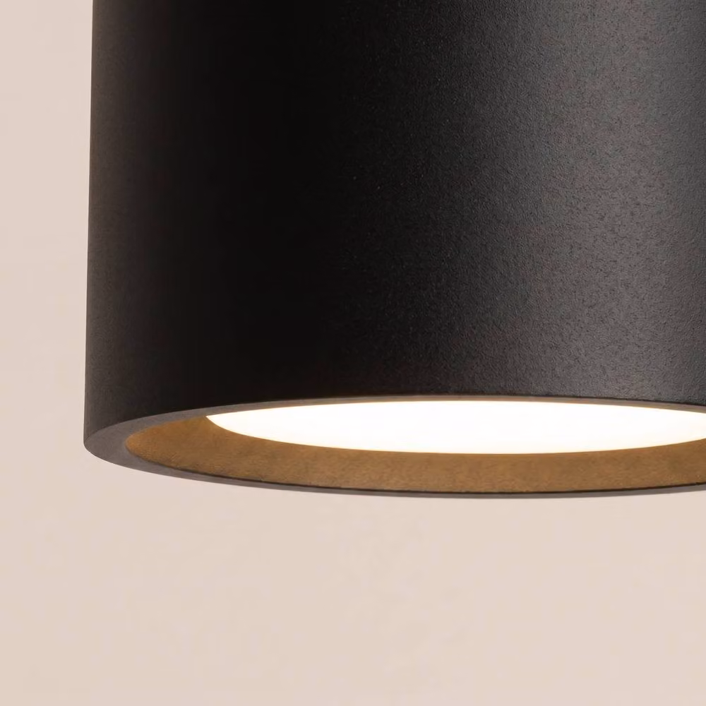 Sollux Lighting minimalist round ceiling lamp in black, W/D/H: 6 x 10 x 10 cm – 3