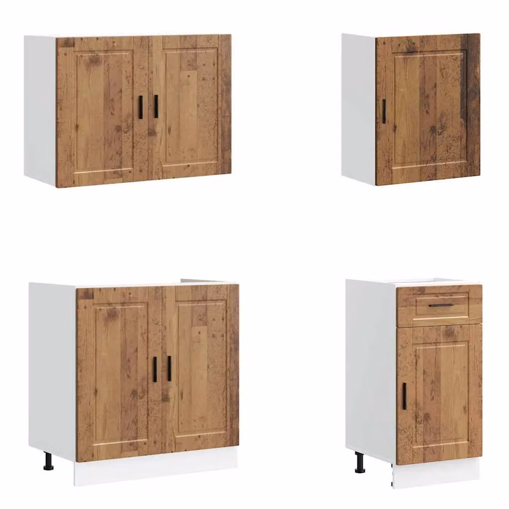 Berkfield Home Kalmar 7 Piece Rustic Kitchen Cabinet Set in Brown Engineered Wood – 2