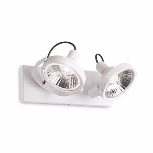 Netlighting Ideal Lux Glim Modern Round 2 Light LED Ceiling Light in White