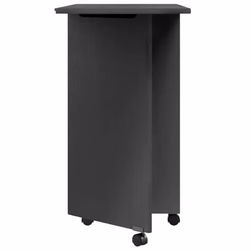 vidaXL Rolling Cabinet with Desk MOSS Grey Solid Wood Pine – 5