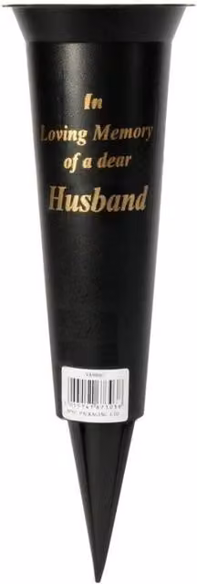 KDMD Black and Gold Husband Grave Vase, 5 Pack, Height: 23 cm