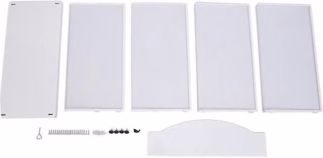VOGREX 4-Tier Freestanding Metal Magazine and Newspaper Display Rack in White
