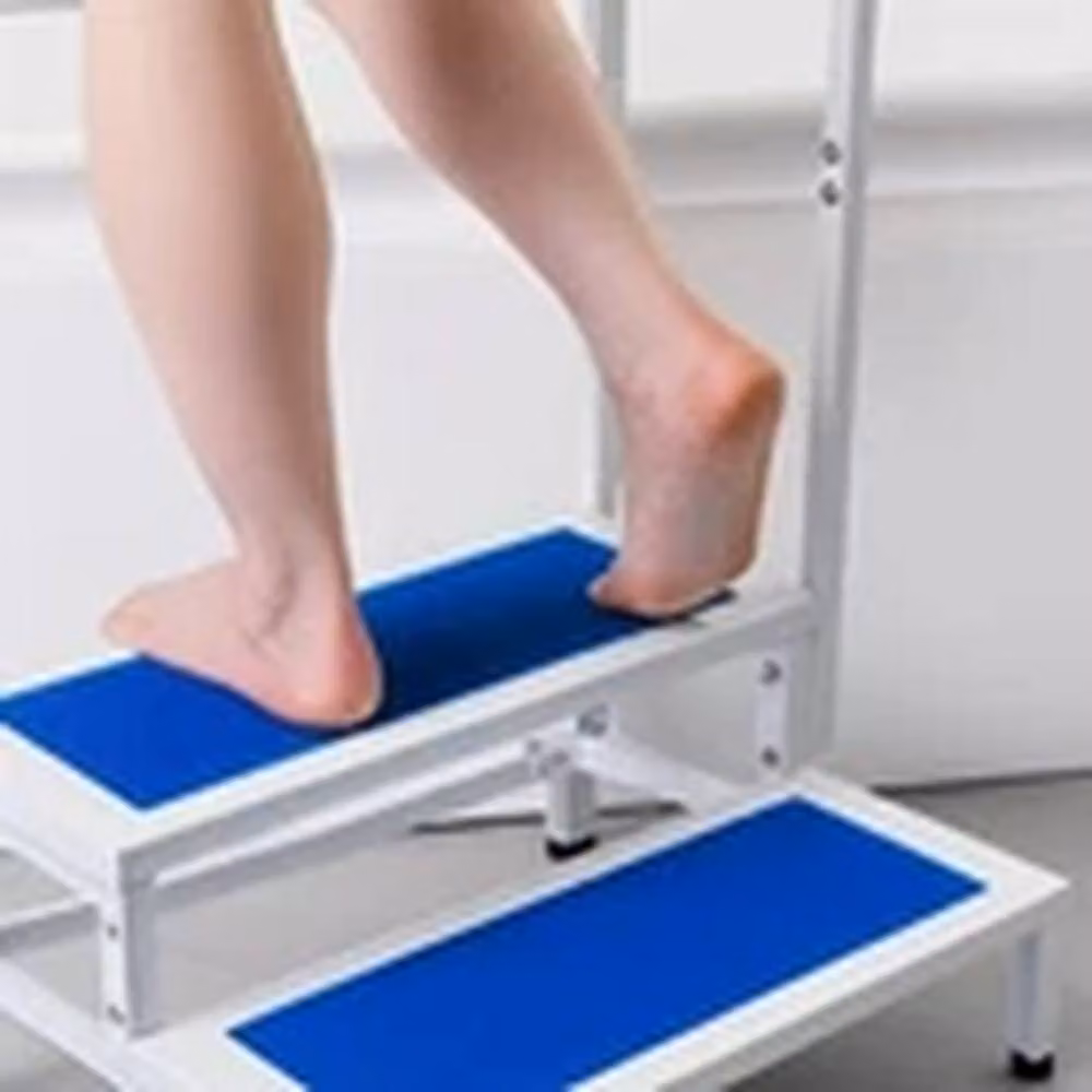 EONLION Blue Double Step Stool with Handrail and Non-Slip Rubber Feet – 2