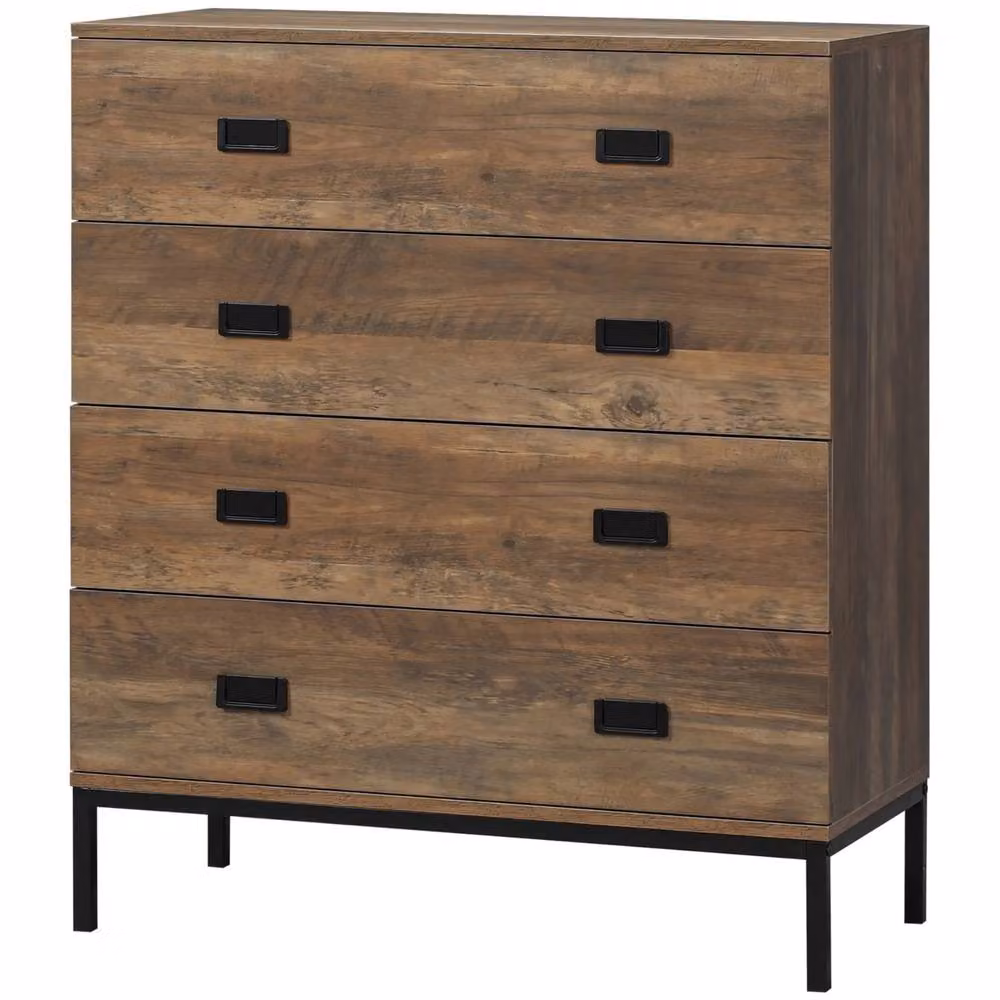 Pirlo Plush Brown 4 Drawer Wide Bedroom Storage Chest Unit – 3