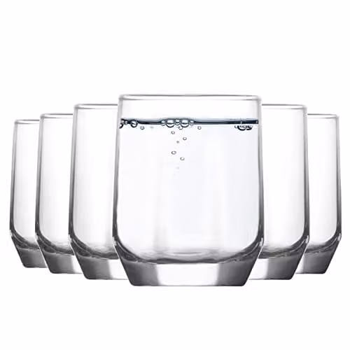 LAV Diamond Shot Glasses, Clear, 80ml, Pack of 12