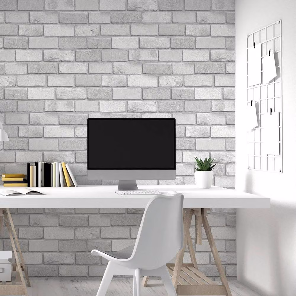 Arthouse Silver Geometric Abstract Diamond Brick Wallpaper – 2