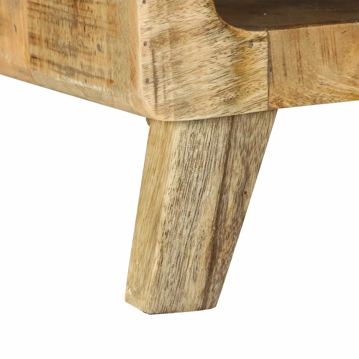 Berkfield Home Rustic Mango Wood Coffee Table, Brown, W: 90 cm, D: 50 cm, H: 35 cm – 3
