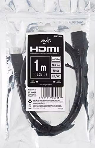 AVF HDMI 4K Cable, 10.2Gbps, Black, 1m – 3