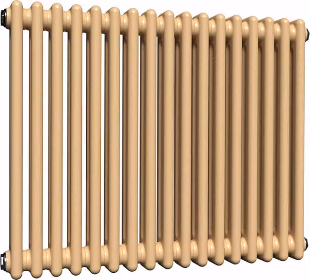 Lux Heat Horizontal Column Radiator in Caramel Fudge, 2 Column, W: 60 cm, H: 78.5 cm