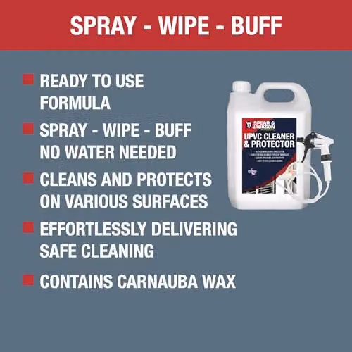 Spear and Jackson UPVC Cleaner and Protector with Long Hose Trigger Hand Sprayer, 2.5 l – 4
