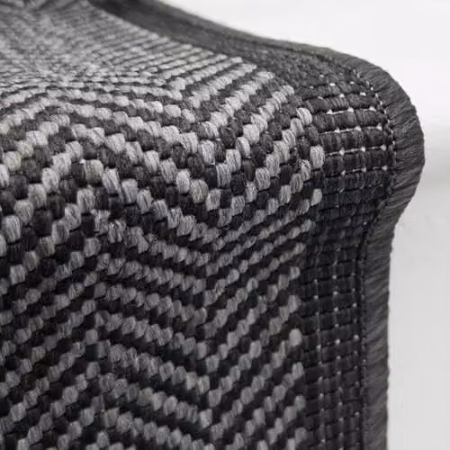 runrug Herringbone Flatweave Stair Runner Rug in Black, Blue or Grey – 4