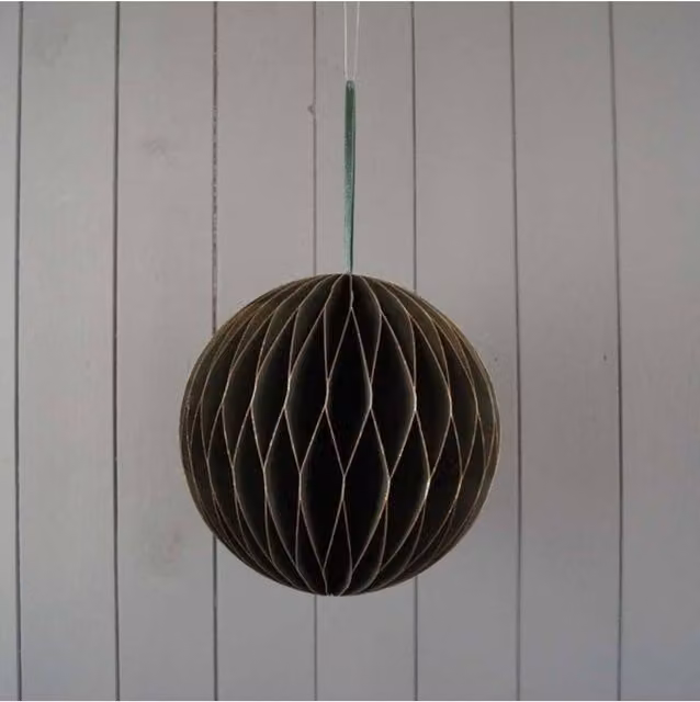 KDMD Green Geometric Circular Paper Bauble for Christmas Hanging Decorations