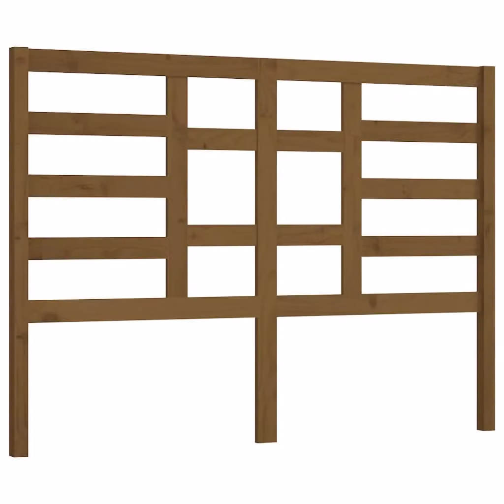 Berkfield Home Honey Brown Solid Wood Pine Bed Headboard, W: 146 cm, D: 4 cm, H: 104 cm – 2